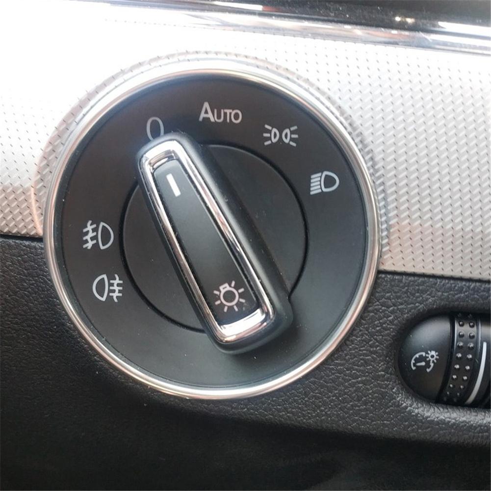 Auto Scheinwerfer Schalter Trim Scheinwerfer Rahmen Ring Für Volkswagen VW Golf MK7 Tiguan MK2 T-ROC Auto