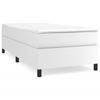 3144573 vidaXL Lit à sommier tapissier avec matelas Blanc 80x200 cm Similicuir