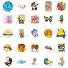 50 Color Small Fresh Style Decorative Stickers Landscape Animal Text Not Repeated Waterproof Decorative Stickers Cross