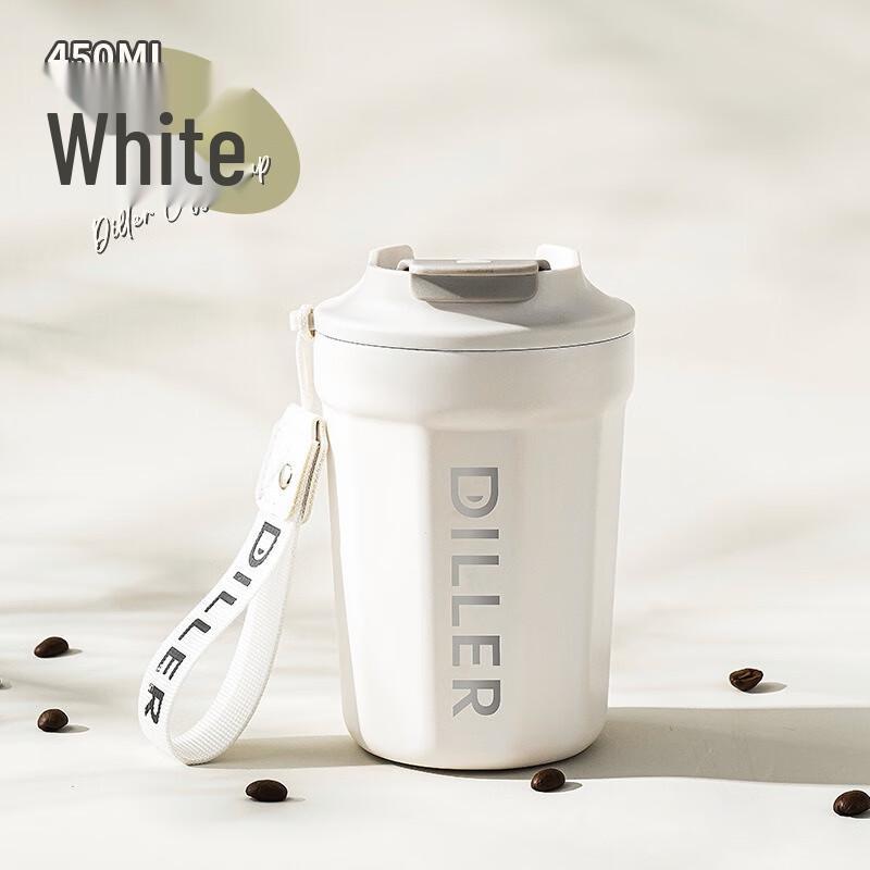 Diller Portable Ceramic-Lined Stainless Steel Coffee Cup