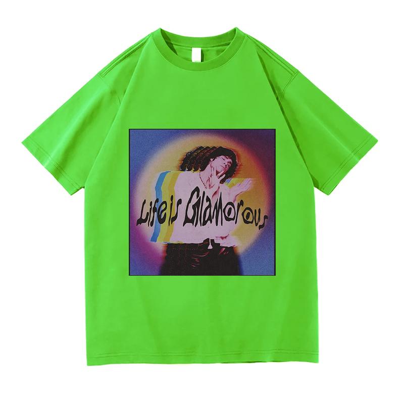 

Unisexs Spencer Sutherland Life Is Glamorous Print T Shirts Cotton Women Streetwear Loose Clothing Vintage Summer Spring Meme Tees 4XL
