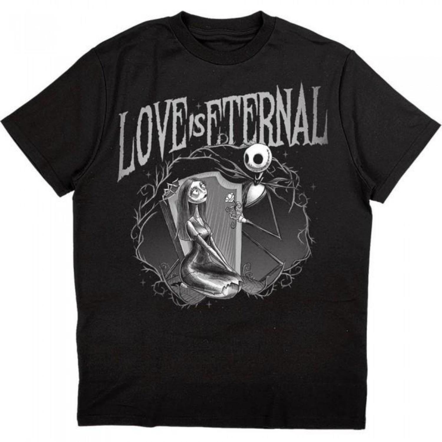 

Nightmare Before Christmas Unisex Adult Love Is Eternal Cotton T-Shirt S