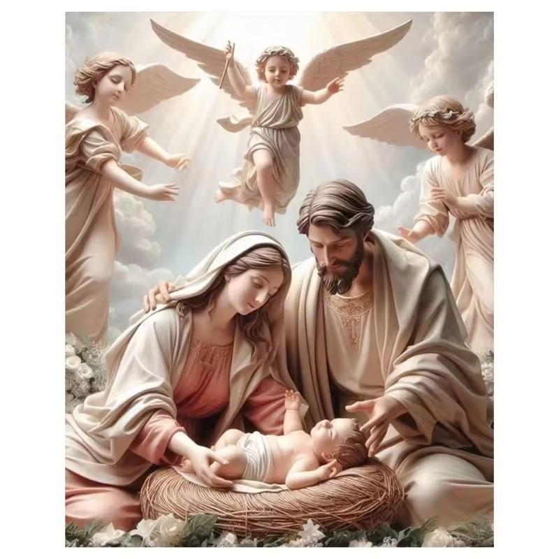 

Мэри и Иисус Холст Картина Дева Христос Роскошное Настенное Искусство Христианская Религия Постеры и Принты Гостиная Домашний Декор 21cm×30cm NoFrame