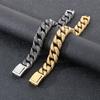 Kalen 19-21cm Long Stainless Steel Men's Bracelet Vintage Biker Party Fashion Jewelry Metal Polka Dot Chain Thick Accessories