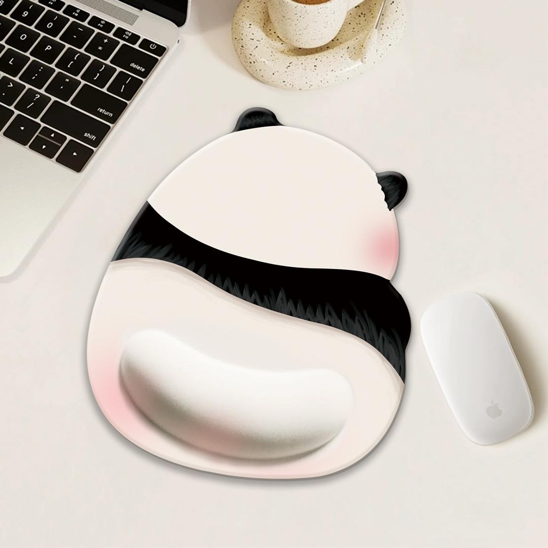 

New Cute Anti-Slip Computer Office Advanced Induction Keyboard Hand Support Powder Farting Panda Mouse Pad Wrist Pad