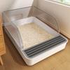 Extra Large Odor-Proof Cat Litter Box & Semi-Enclosed Anti-Splash Bed