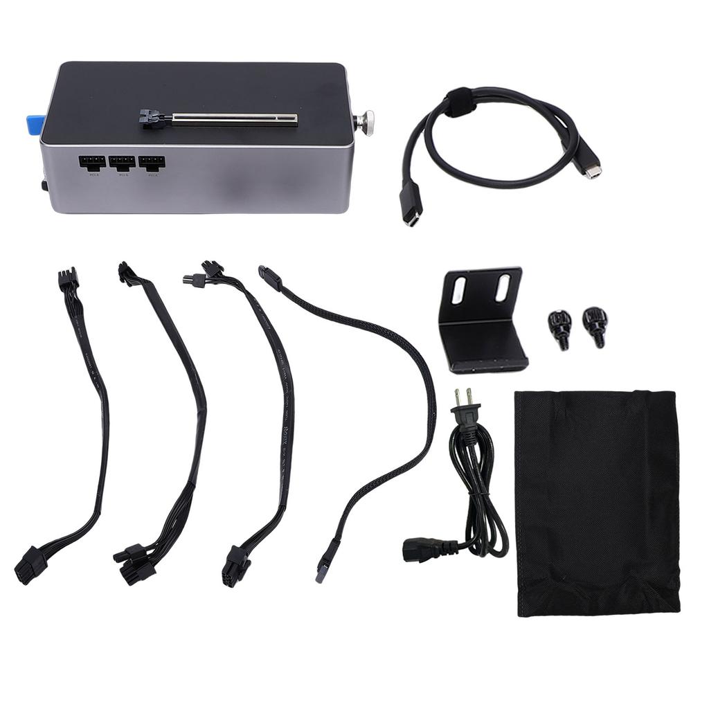 EGPU Docking Station with 800W PSU PCIe 4.0 X4 External GPU Dock Maximum Support 600W Graphics Card OCuLink USB 4.0