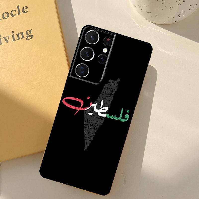 

Чехол для телефона Флаг Палестины с каллиграфией Для Samsung Galaxy S25 Ultra S20 S21 S22 S23 S24 S9 S10 Plus S24 FE Защитный корпус Galaxy S9