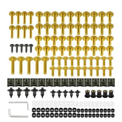 Bolt Nut Motorcycle Fairing Bolts & Nuts Kit Bodywork Screws Fits Cowl Set for