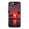 Summer Seaside Sunset Landscape Phone Case For iPhone 16 15 14 13 12 11 Pro Max Mini X XS SE 7 8 Plus 16E Shockproof Soft Cover