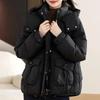 Down Padded Jacket Women's Winter Padded Jacket Short Fashion Korean Version of Loose Hooded Thick Warm Padded Jacket