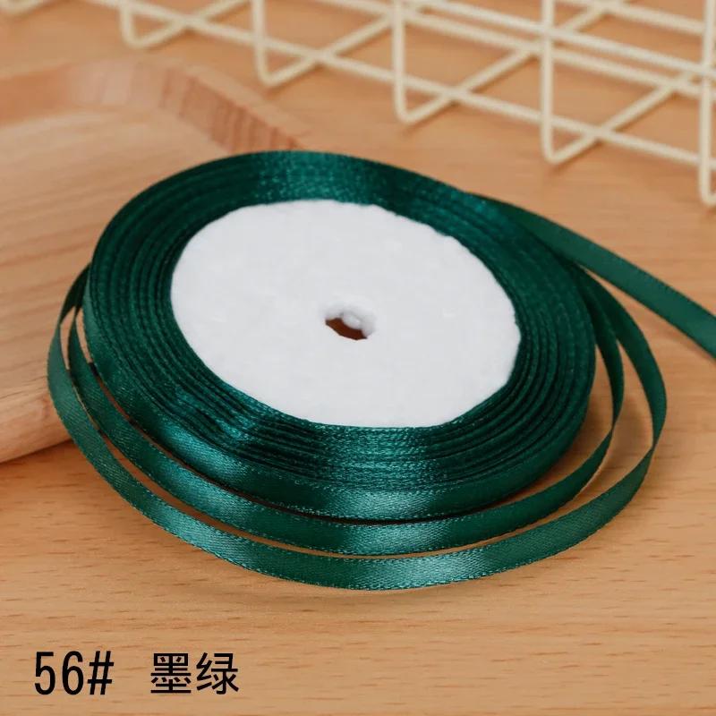 

6mm Satin Ribbon DIY Artificial Silk Material Christmas Halloween Wedding Birthday Party DecorationHandmade Bows Gift Wrapping ribbon