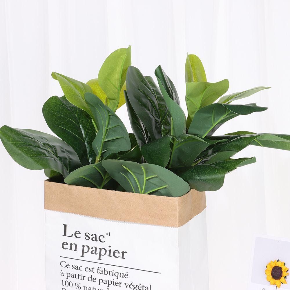 Floral Gift Arrangement Home Decoration Party Supplies Artificial Ficus Branch Fake Plants Lifelike Greenery Faux Leaves