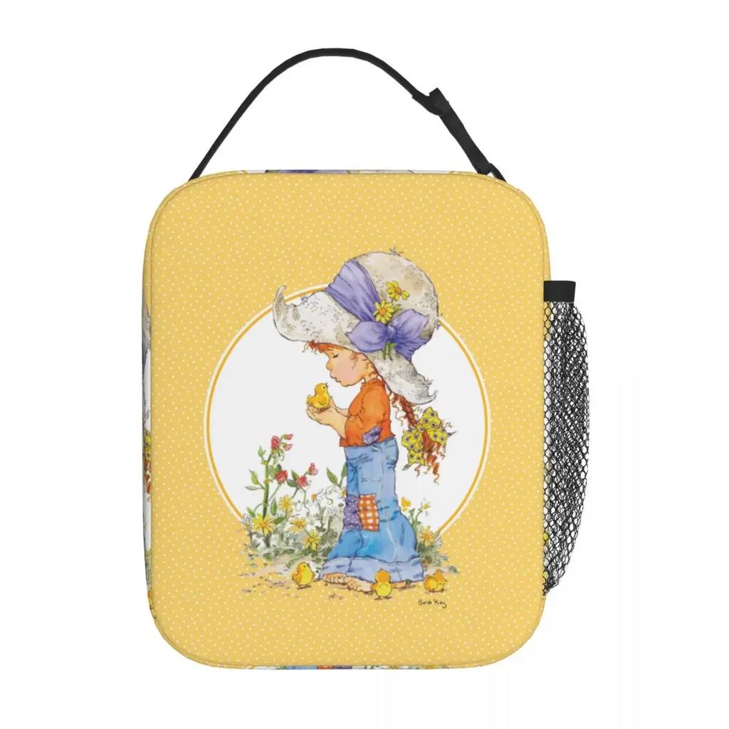 Sarah Kay Girl Country Life Cartoon Thermal Insulated Lunch Bag School Reusable Bento Box Cooler Thermal Food Box