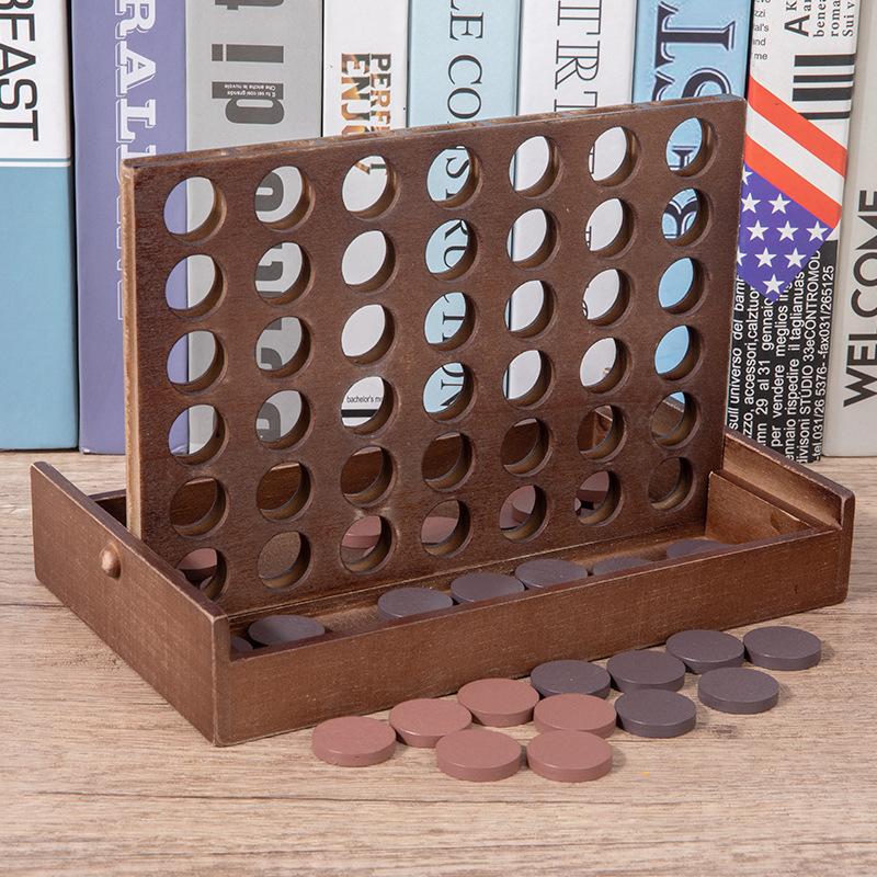 Children's Wooden Three-dimensional Boxed Thinking Training Game Parent-child Interactive Puzzle Chess Board Game Toy