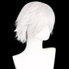 Theater props, short haircut, silver wig, cosplay, makeup, short hair wig