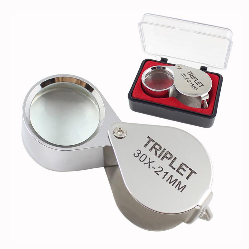 Portable 30x HD Magnifying Glass Microscope for Jewelry Identification