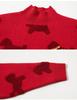 Girls' 2025 Red Cartoon Knit Sweater - Cozy & Stylish Autumn/Winter Top