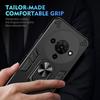 KEYSION Shockproof Armor Case for ZTE Blade A76 Soft Silicone+PC Metal Ring Stand Phone Back Cover for ZTE Blade A76