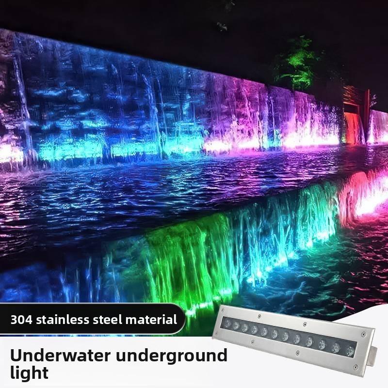 Underwater Led Floor Light With Stainless Steel Waterproof Housing For Pool Water Features