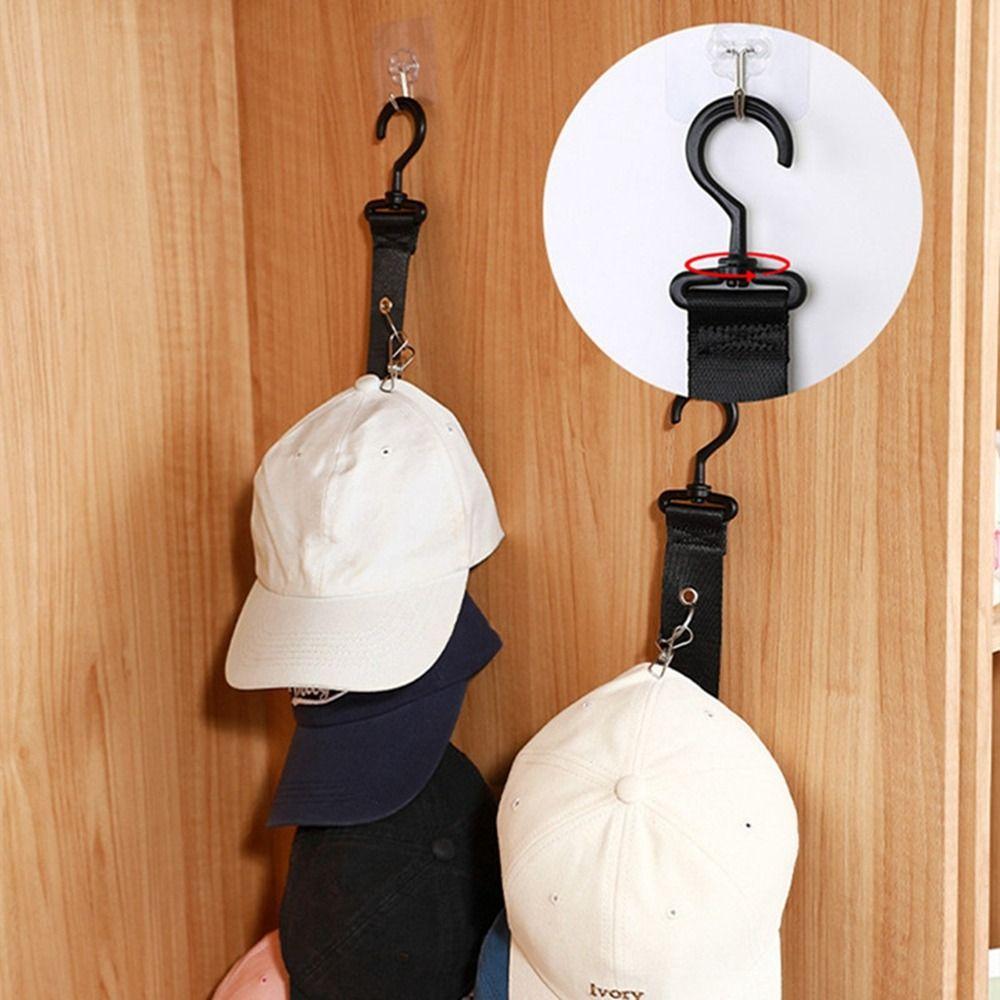 360 Degree Rotating Hat Storage Rack With 8 Clips Black Hat Storage Hanger  Bathroom