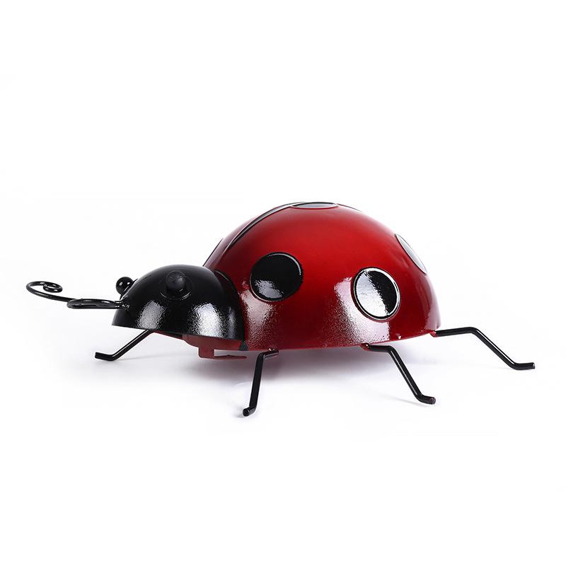 1PC Garden Sculpture Wall Metal Ladybug, Courtyard Hanging Decoration Ladybug Wall Decoration, Iron Ladybug Ornament