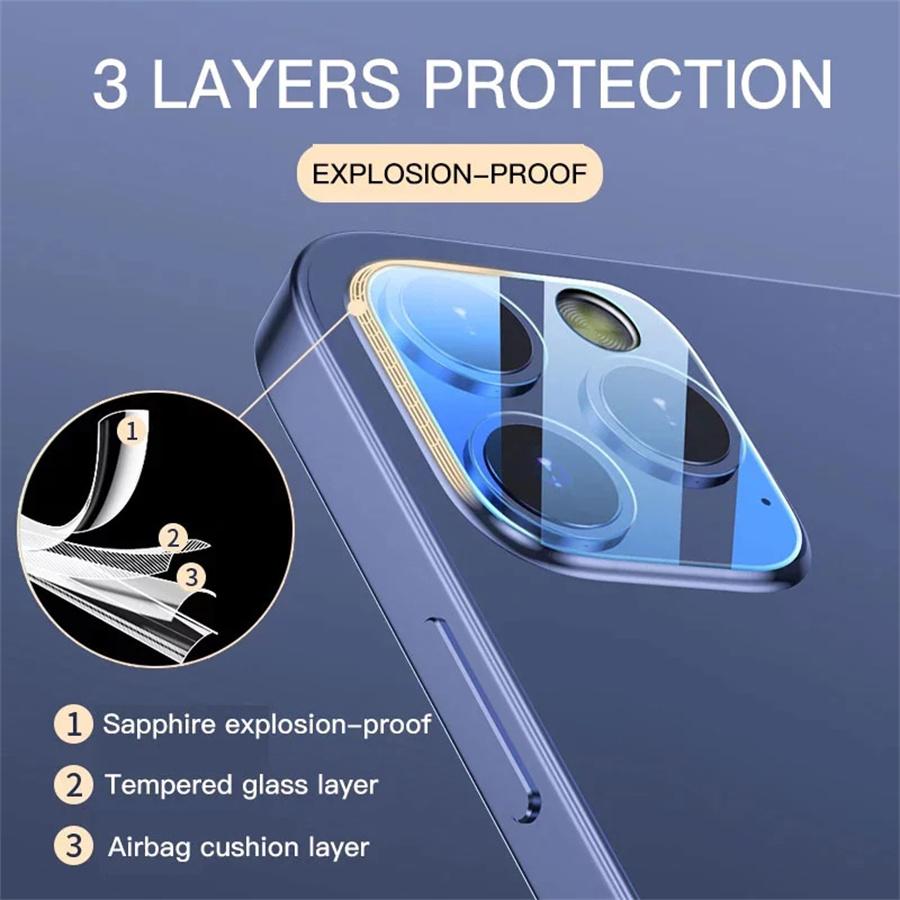 3Pcs Camera Lens Protector Glass For iPhone Duo 18 Pro Max 17 16 15 14 13 12 11 Pro Max 16 15 14 Plus 13 12 Mini Full Cover Film 4
