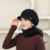 New Autumn and Winter Old Men's Hat for Women Knitted Versatile Warm and Casual Rabbit Fur Thickened Fashionable Wool Pot Hat Grandma Style