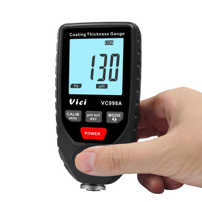 Vici VC998A Handheld ABS Coating Thickness Gauge High Accuracy Digital Tester for Fe/NF Substrates 0-1500um Range 0-1500um