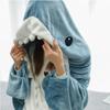 Shark Blanket Plaid Cute Women Pajamas Soft Sleeping Warm Plaid Adult Shawl Blanket Wearable Shark Gown Bathrobe Comfy Homewear