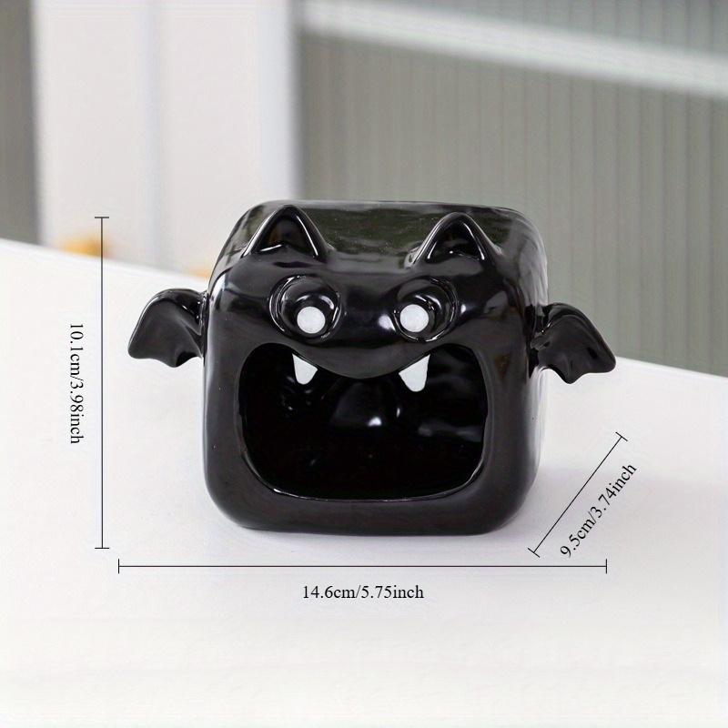 

Тыквенный фонарь Хэллоуин Смешной подсвечник Керамический аромалампа Подсвечник Хэллоуин Домашняя вечеринка Атмосфера Настольный декор чёрный