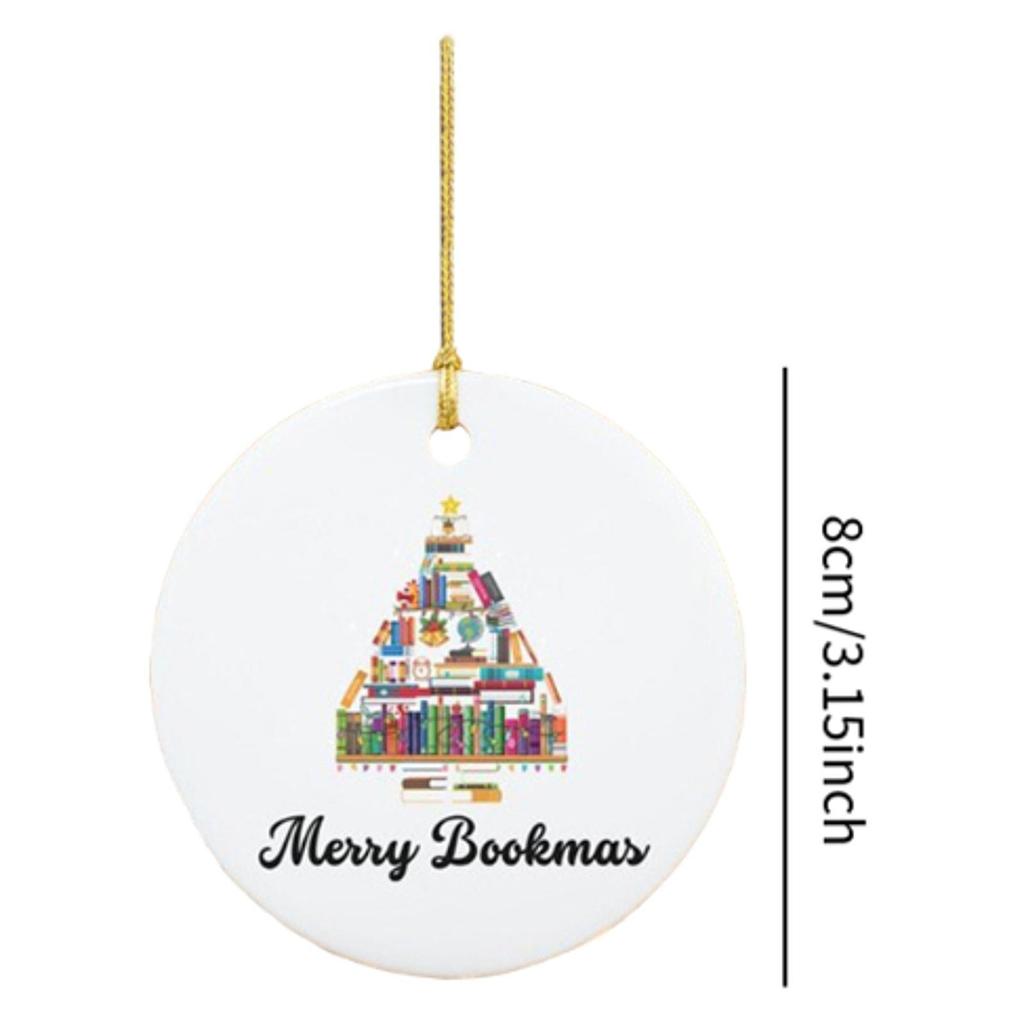 Book Christmas Tree Decoration Party Supplies Home Decoration Hanging Ornament for Bedroom Office Living Room Yard Farmhouse