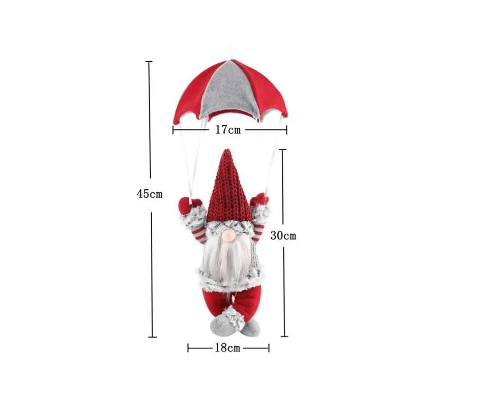 Christmas Scene Decorations Christmas White Beard Parachuting Elderly Parachuting Christmas Window Display Hanging Pendants Gift