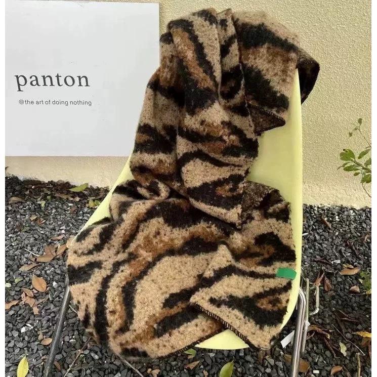 

Шарф с узором зебры женский новый осенне-зимний утолщенный из искусственного кашемира с принтом шаль универсальный теплый шарф More than 175cm