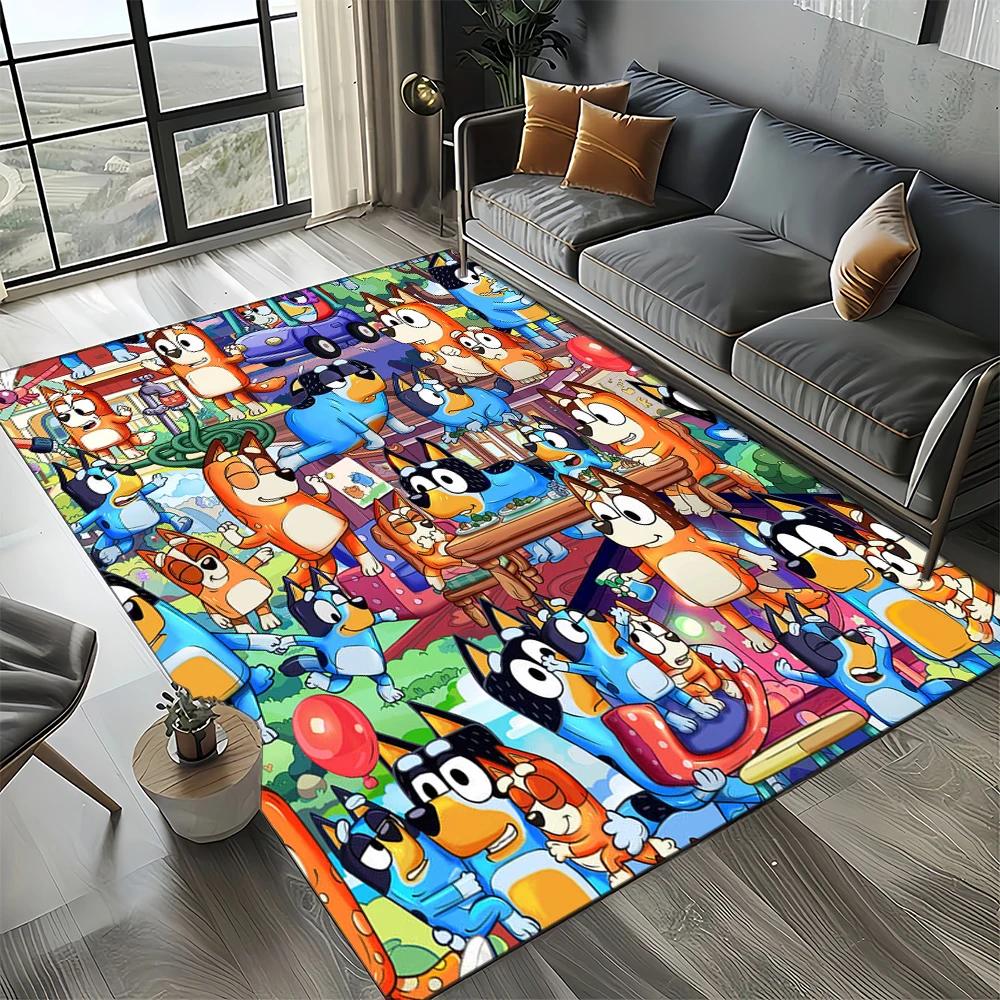 27 Style New B-Blueys Family Cartoon Dog Carpet Rug for Living Room Bedroom Home Sofa Decoration,Kids Play Non-slip Floor Mat