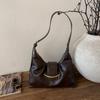 Vintage Underarm Bag for Women Minimalist Shoulder Crossbody Purse Fashion Handbag Sle Wrinkles High-End Feeling Shoulder Bag