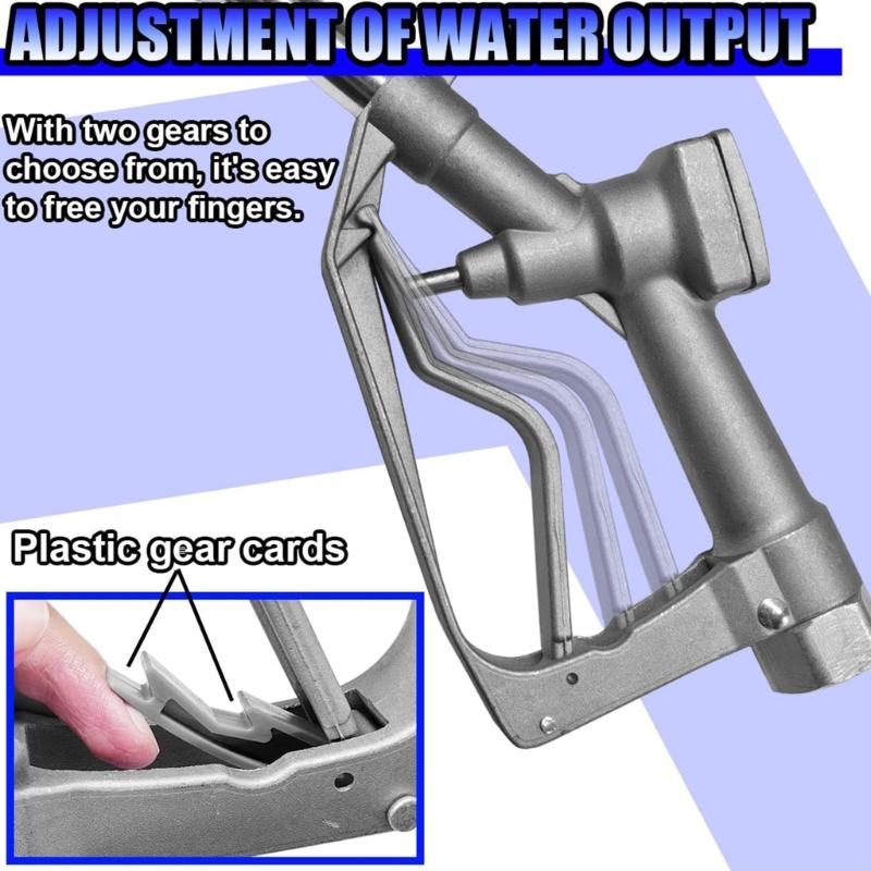 1In FNPT Fuels Nozzle With Hook And Swivels Fuels Nozzle Rotating Spouts For Gasolines Kerosene Manual Flow Control