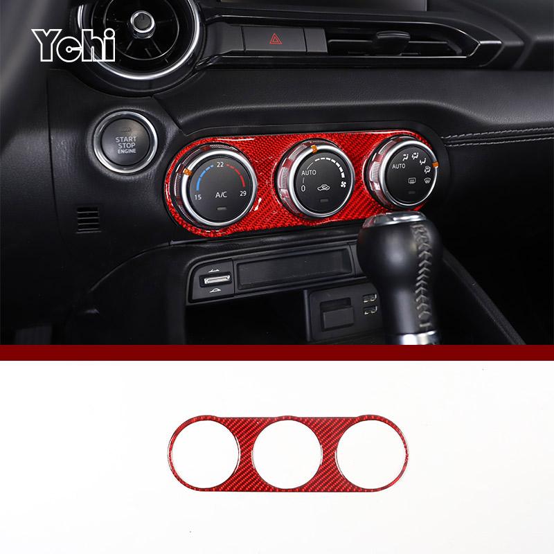 Red Soft Carbon Fiber For Mazda MX-5 NC 202016-2026 Car Center Control Interior Sticker Car Modification Accessories