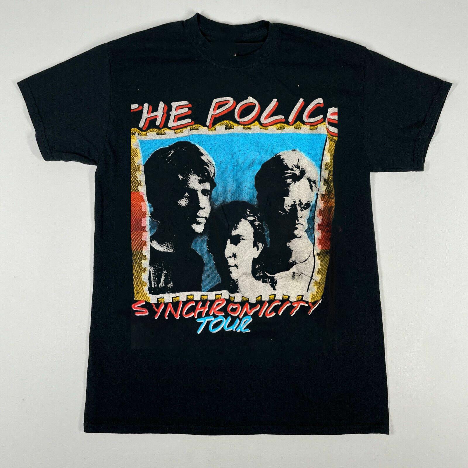 

Rare The Police Synchronicity Short Sleev Black All Size Tee Shirt S разноцветный