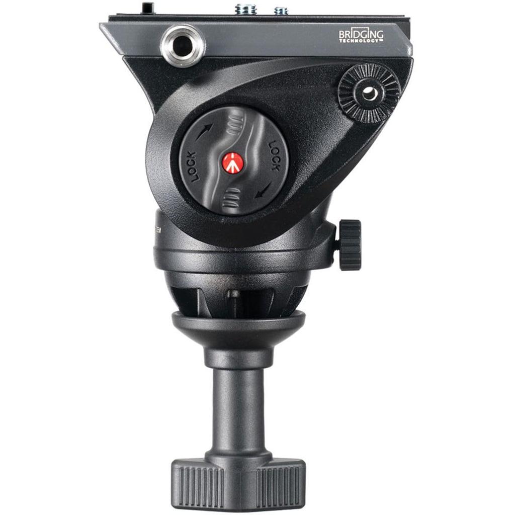 Manfrotto Video MS Type with Lever Rubber Quick Fluid and Dedicated Case Kit, MVK500AM, Lock, Aluminum, 3-Stage, Tip, Shoe, Level, Mechanism,
