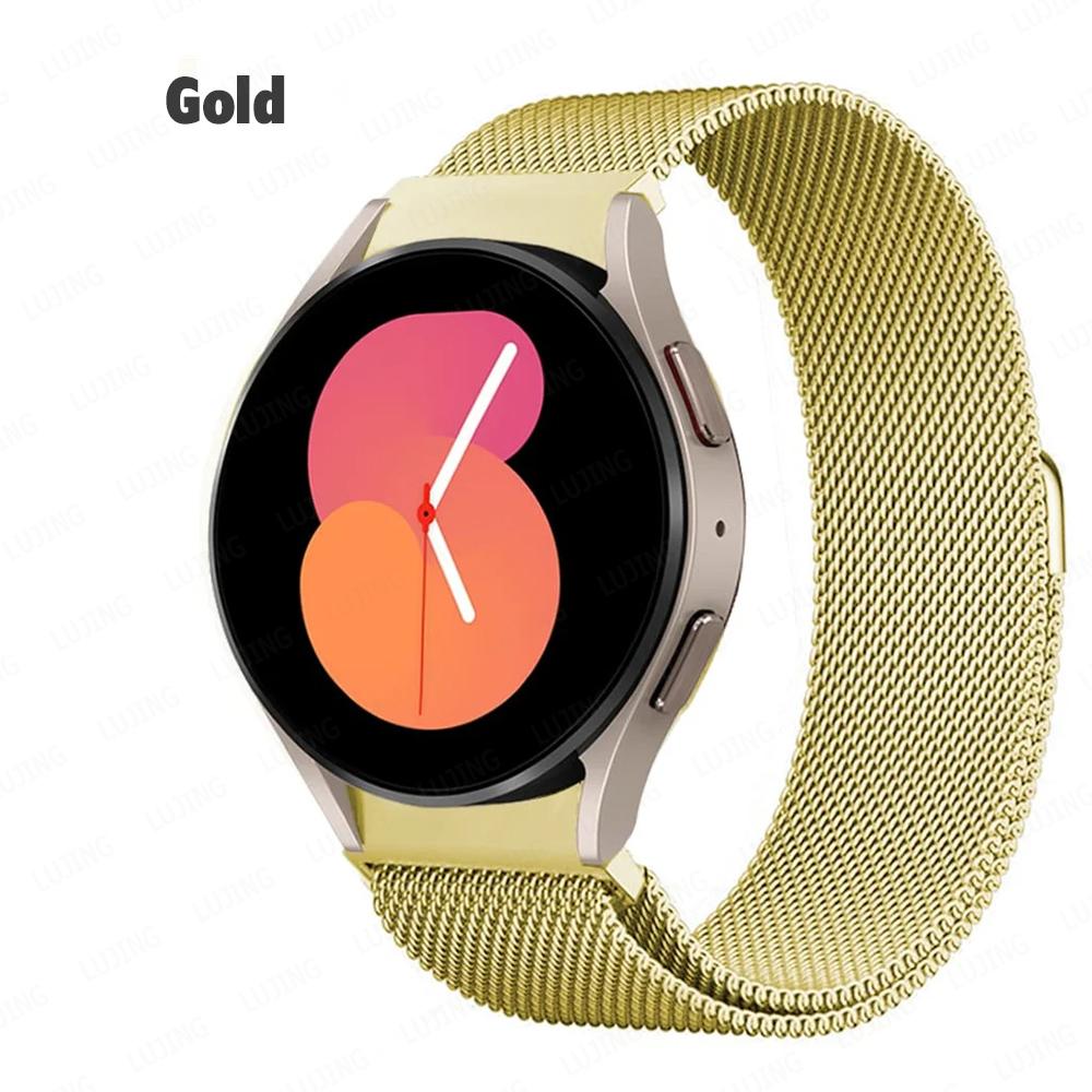 Milanese løkkebånd for Samsung Galaxy Watch 7 6/4/5 pro 44mm 40mm 45mm No Gaps Armbånd for Galaxy Watch 6 klassisk 43mm 47mm stropp