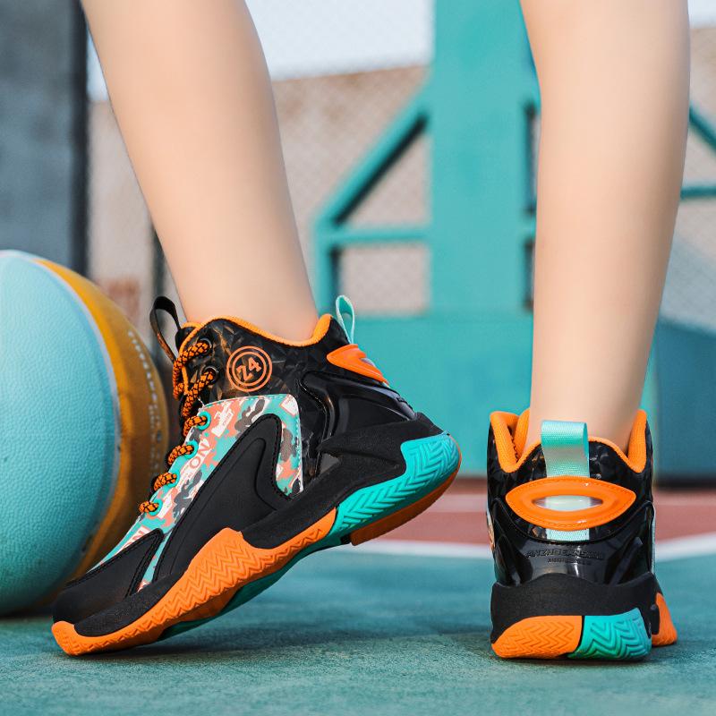 Herren High-Top Basketballschuhe Print Rutschfeste Sohle Atmungsaktives Sport-Schuhwerk