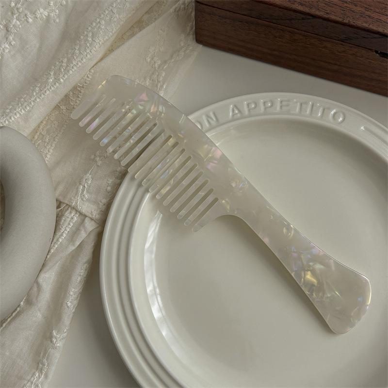 Acetate Mini Wide-Tooth Hairbrush for Short Hair