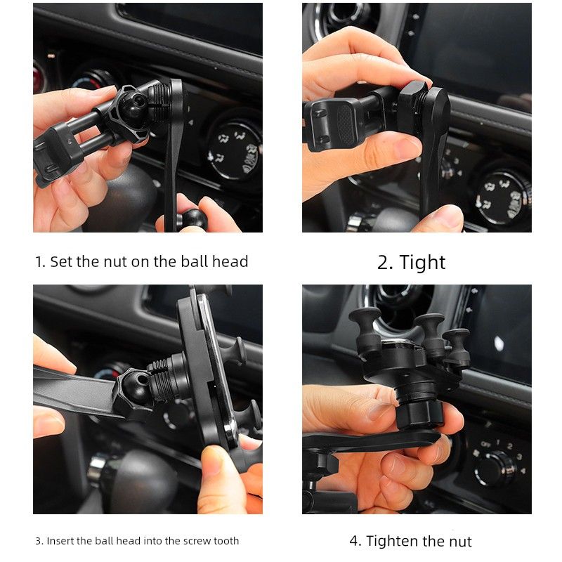 Round Air Conditioning Outlet Automobile Phone Holder on-Board Bracket Applicable Xrv BAIC Mercedes Benz C Restoration Spare Parts