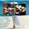 Custom Name Ultra-Soft Beach Towel with The Nightmare Before Christmas Theme,Ideal for Pool - Camping, Diving - Perfect Travel Essential, Vibrant Beac