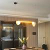 1.2m Nordic Long Dining Room Pendant Lights Amber Acrylic for Table Dining Kitchen Bar Chandelier Home Decor Lusters Luminaires
