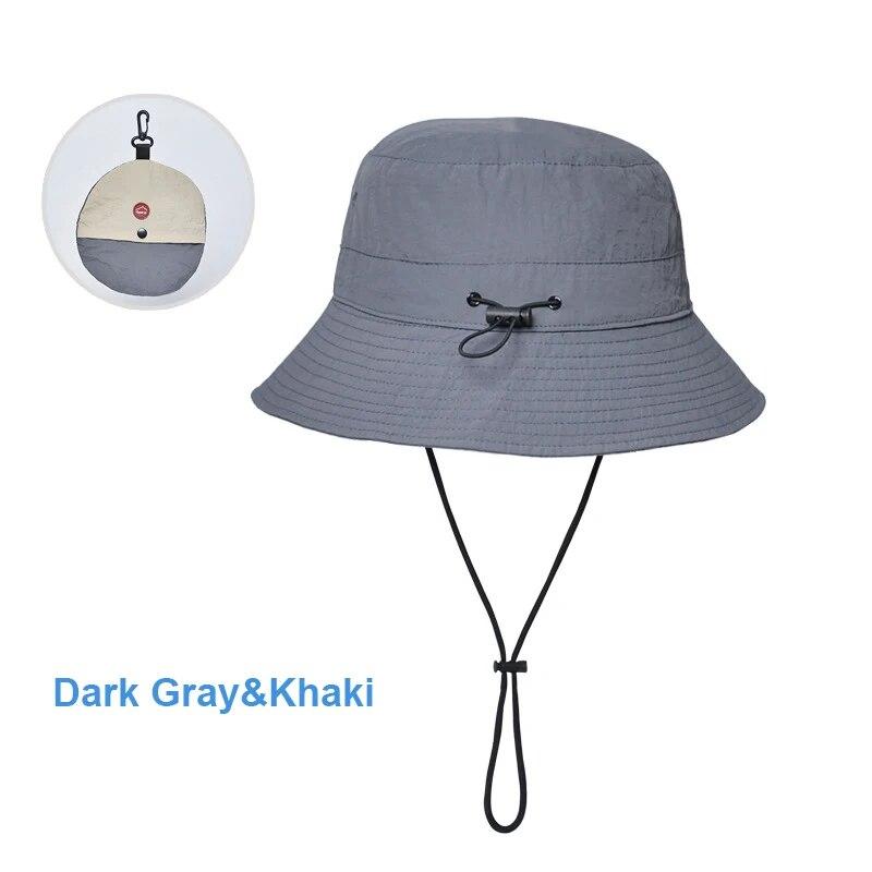 Outdoor Waterproof Bucket Hats Men Women Foldable Fisherman Hat Sun Protection Hat Boonie Hat Camping Hiking Garden Safari Beach