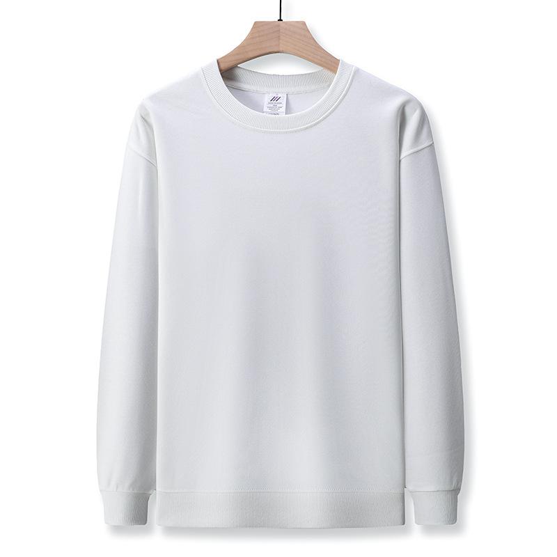 Уличная одежда унисекс, толстовки, осенне-весенний пуловер с круглым вырезом, двусторонняя хлопковая верхняя одежда с длинными рукавами XXXL белый