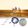 Outdoor Pet Dog Spiral Ground Stake Pile Double Hook Steel Wire Traction Chain(blue Dog Pile Steel Small Size)