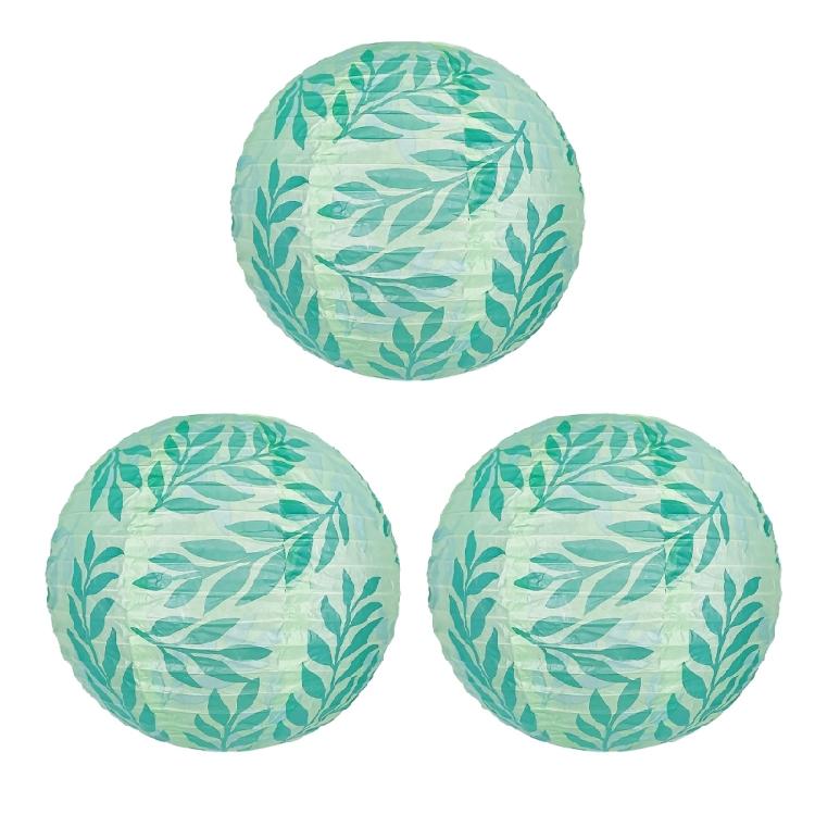 3PCS Decorative Paper Lanterns Leaf Pattern Hanging Lanterns Suitable for Weddings Birthdays and Festival Atmosphere